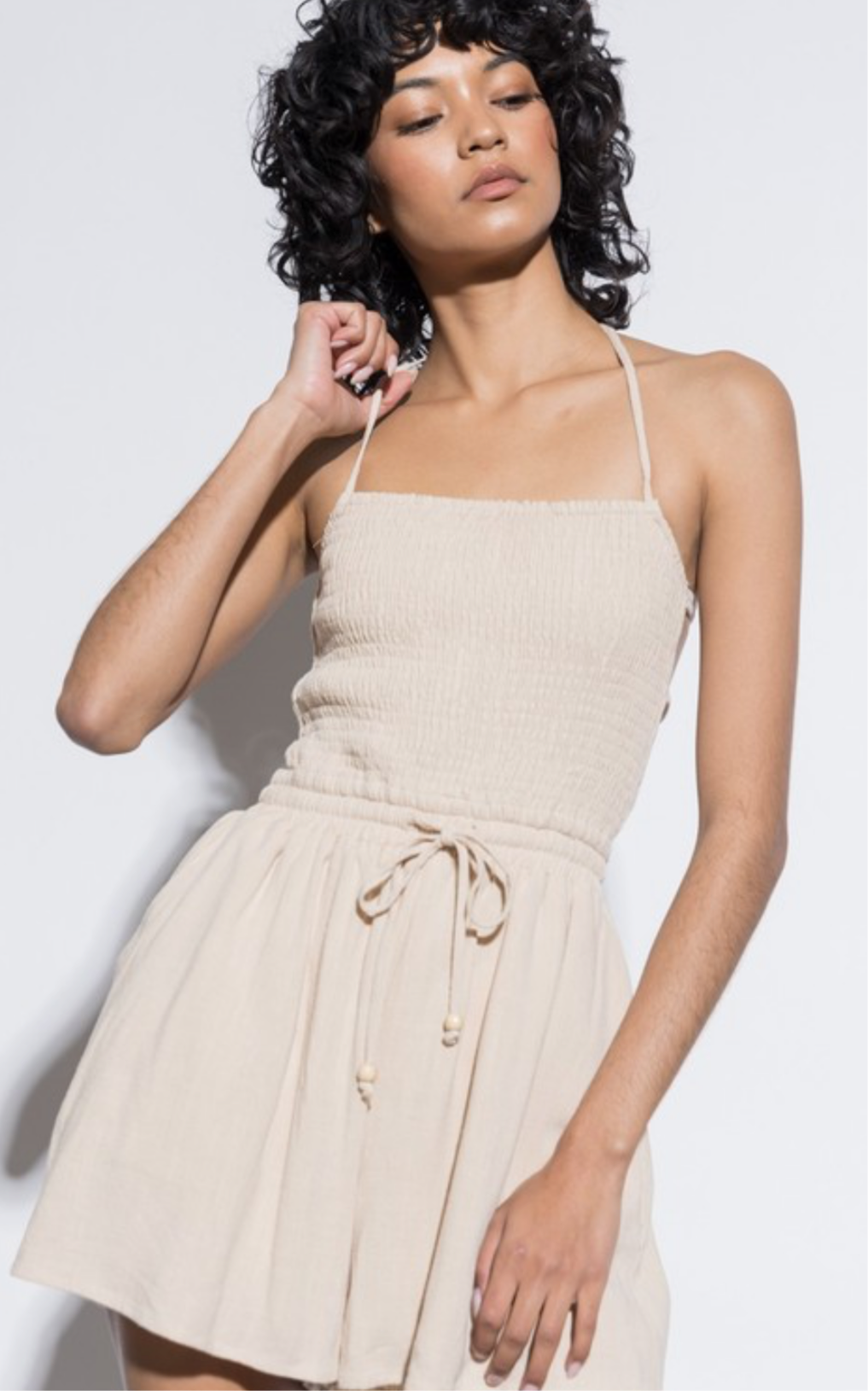 Off White Romper Back Cross( Color Of Pic 1)