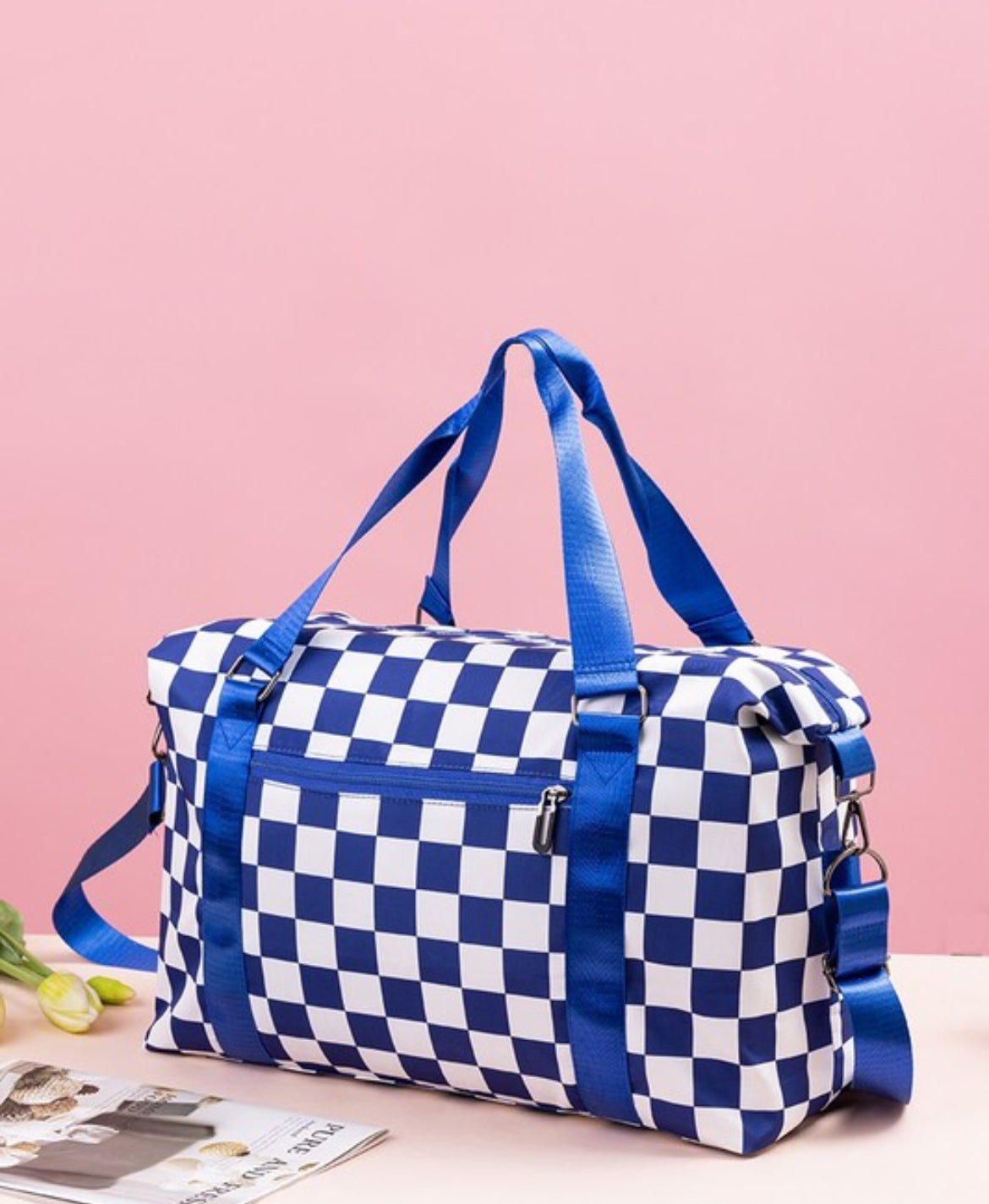 Checkered Duffle Bag