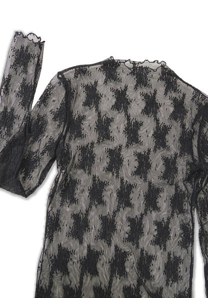Black Lacy Layering Long Sleeve