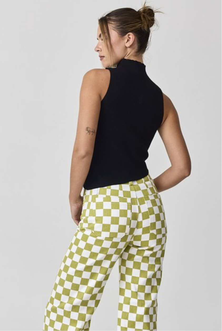 Black Turtle Neck Tank