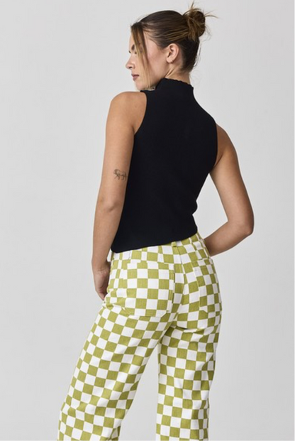 Black Turtle Neck Tank