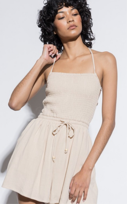 Off White Romper Back Cross( Color Of Pic 1)