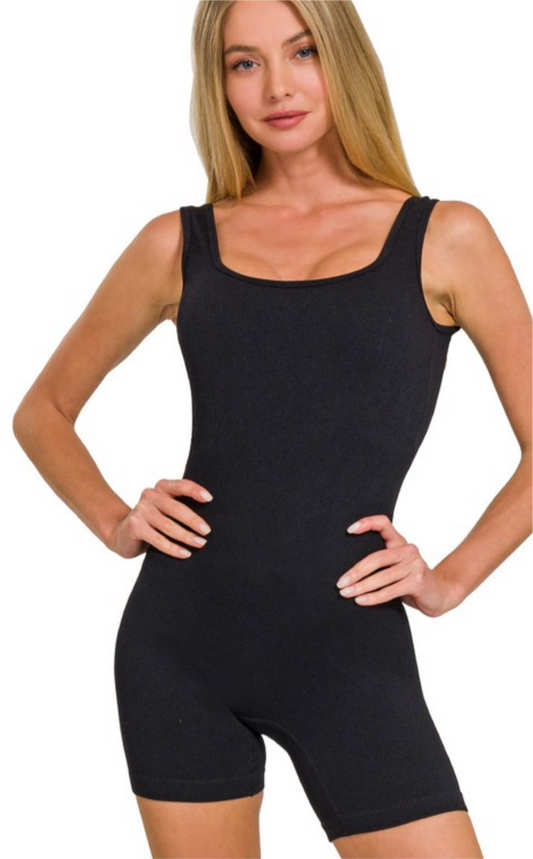 Padded Bra Black Romper