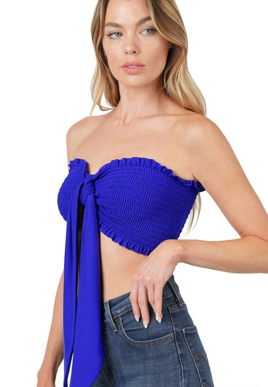 Bright Blue Multi Use Tube Top
