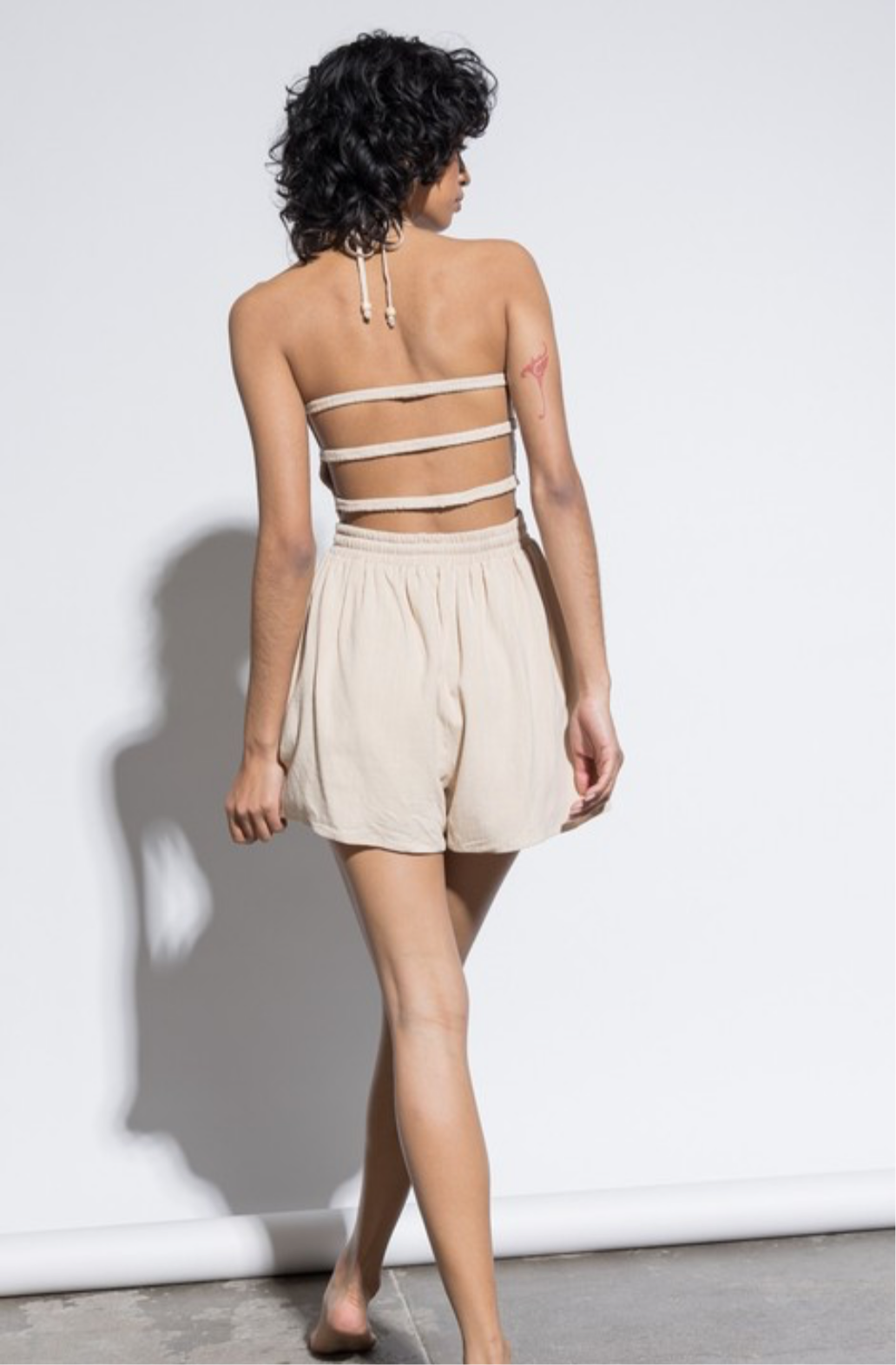 Off White Romper Back Cross( Color Of Pic 1)